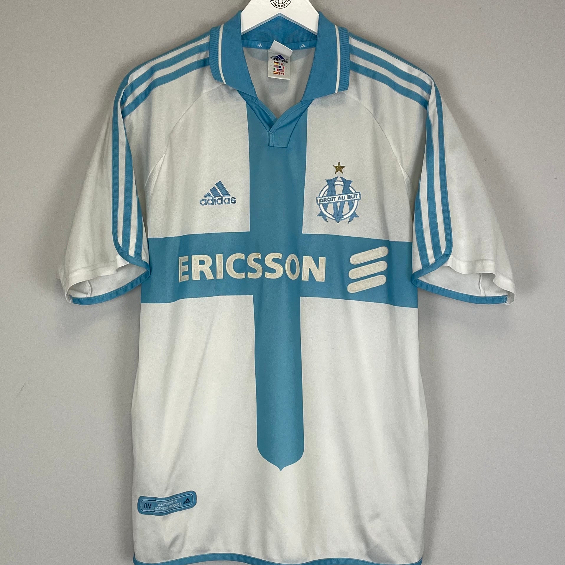 Shop 2000/01 MARSEILLE HOME SHIRT (L) ADIDAS, classic football shirts, vintage football shirts & retro soccer jerseys at Cult Kits