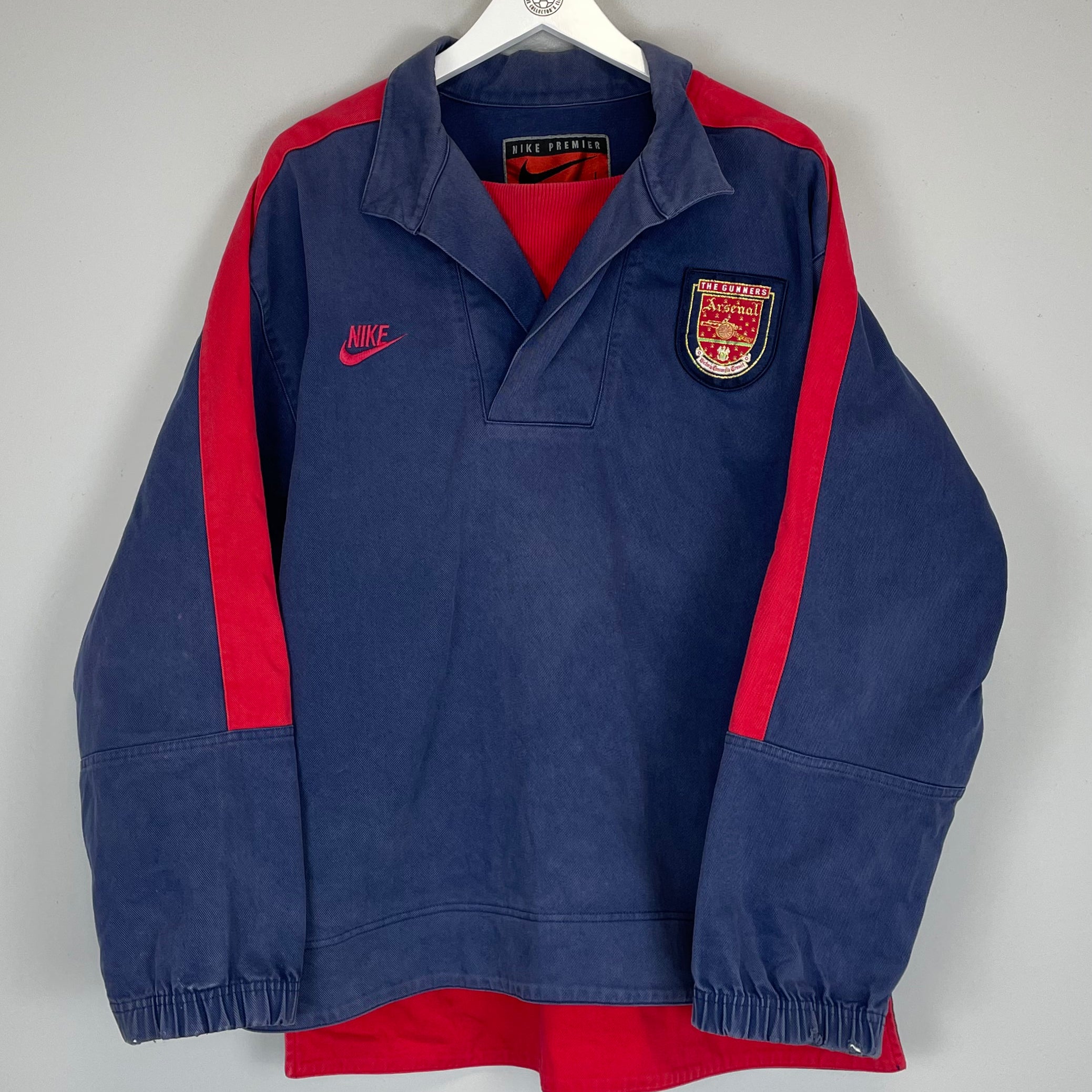 Shop 1995/96 ARSENAL DRILL TOP (L) NIKE, classic football shirts, vintage football shirts & retro soccer jerseys at Cult Kits