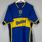 Shop 2001/03 BOCA JUNIORS HOME SHIRT (L) NIKE, classic football shirts, vintage football shirts & retro soccer jerseys at Cult Kits