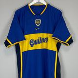 Shop 2001/03 BOCA JUNIORS HOME SHIRT (L) NIKE, classic football shirts, vintage football shirts & retro soccer jerseys at Cult Kits