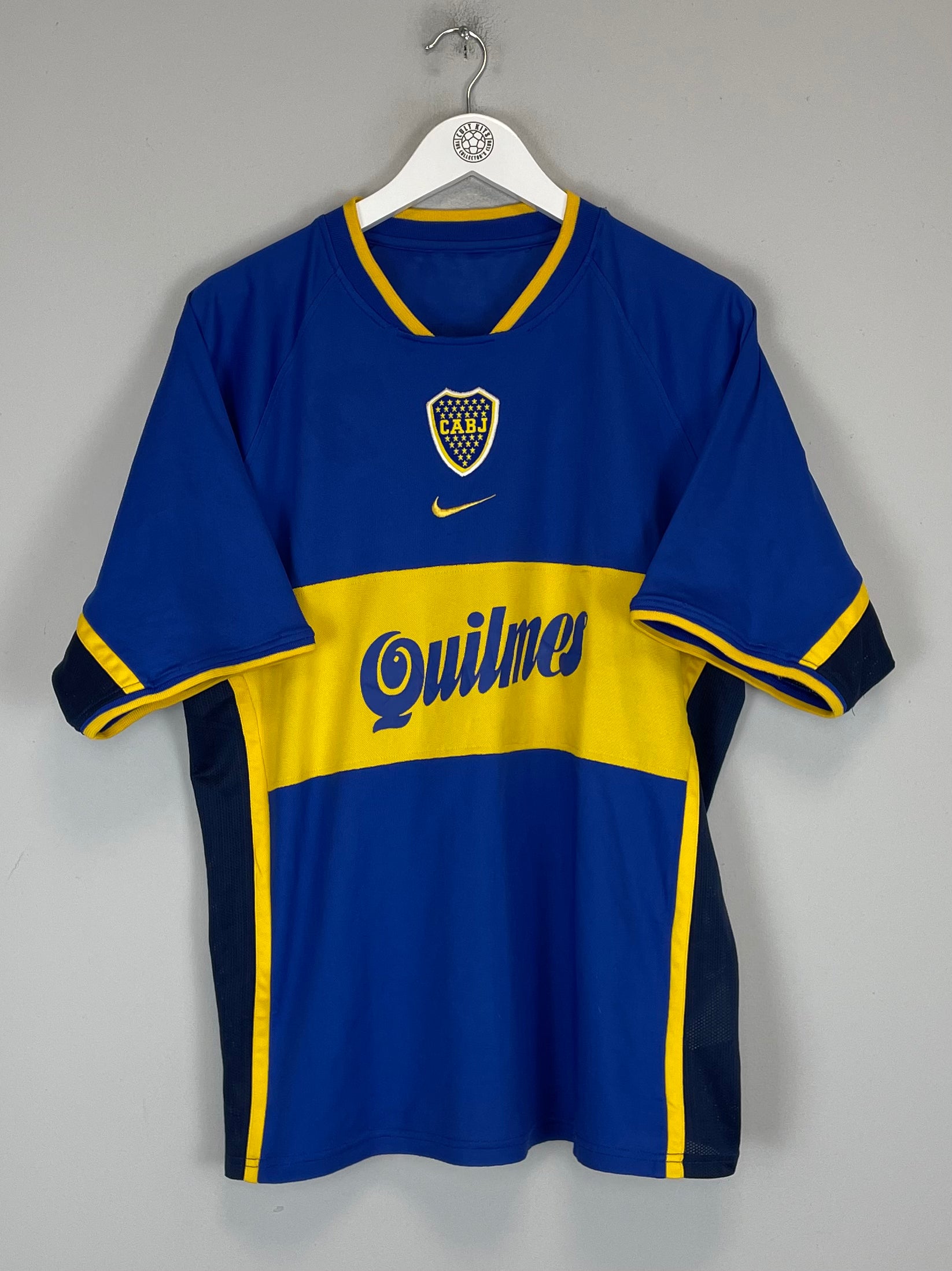 Shop 2001/03 BOCA JUNIORS HOME SHIRT (L) NIKE, classic football shirts, vintage football shirts & retro soccer jerseys at Cult Kits