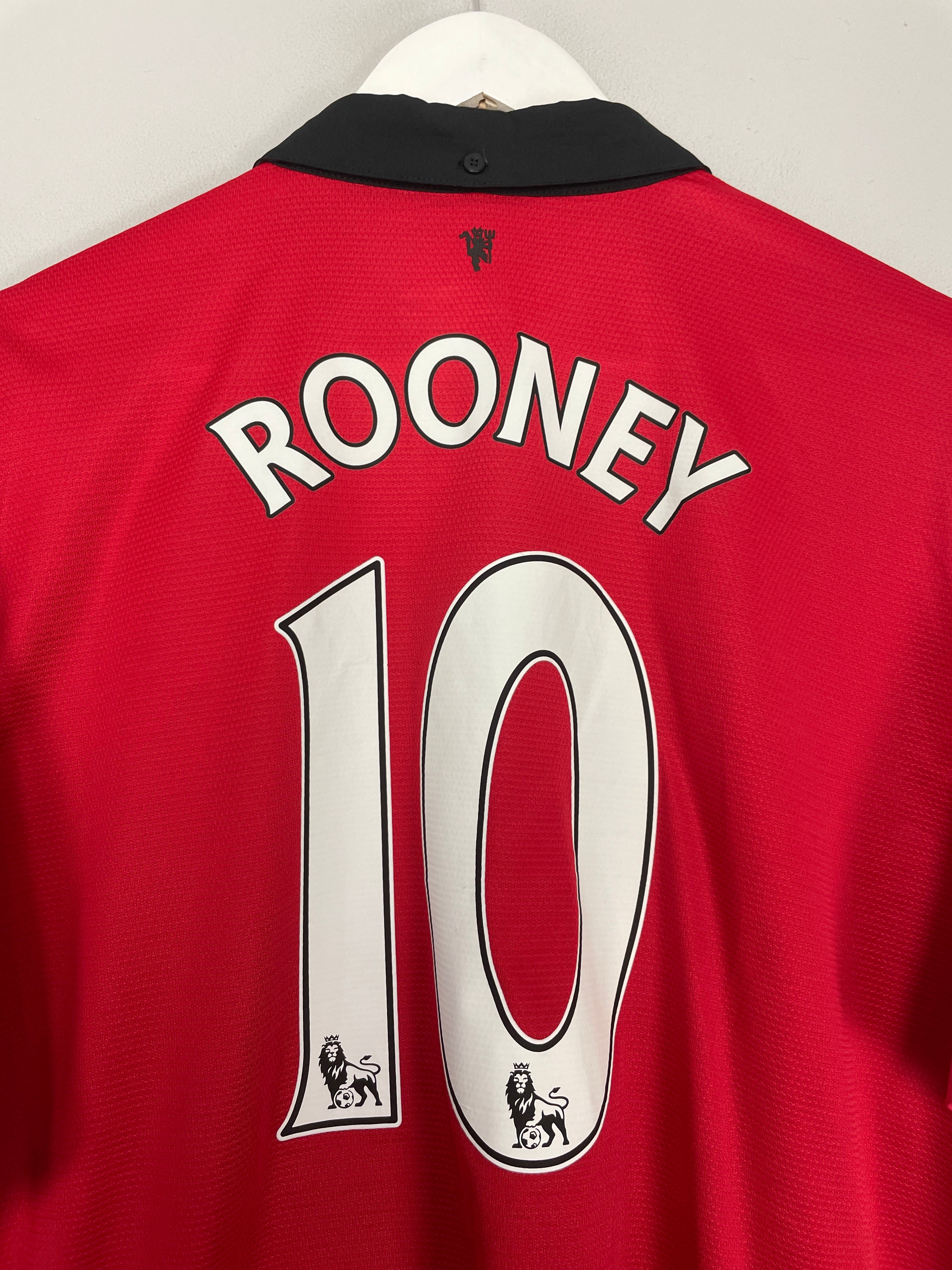 Shop 2013/14 MANCHESTER UNITED ROONEY #10 HOME SHIRT (XL) NIKE, classic football shirts, vintage football shirts & retro soccer jerseys at Cult Kits