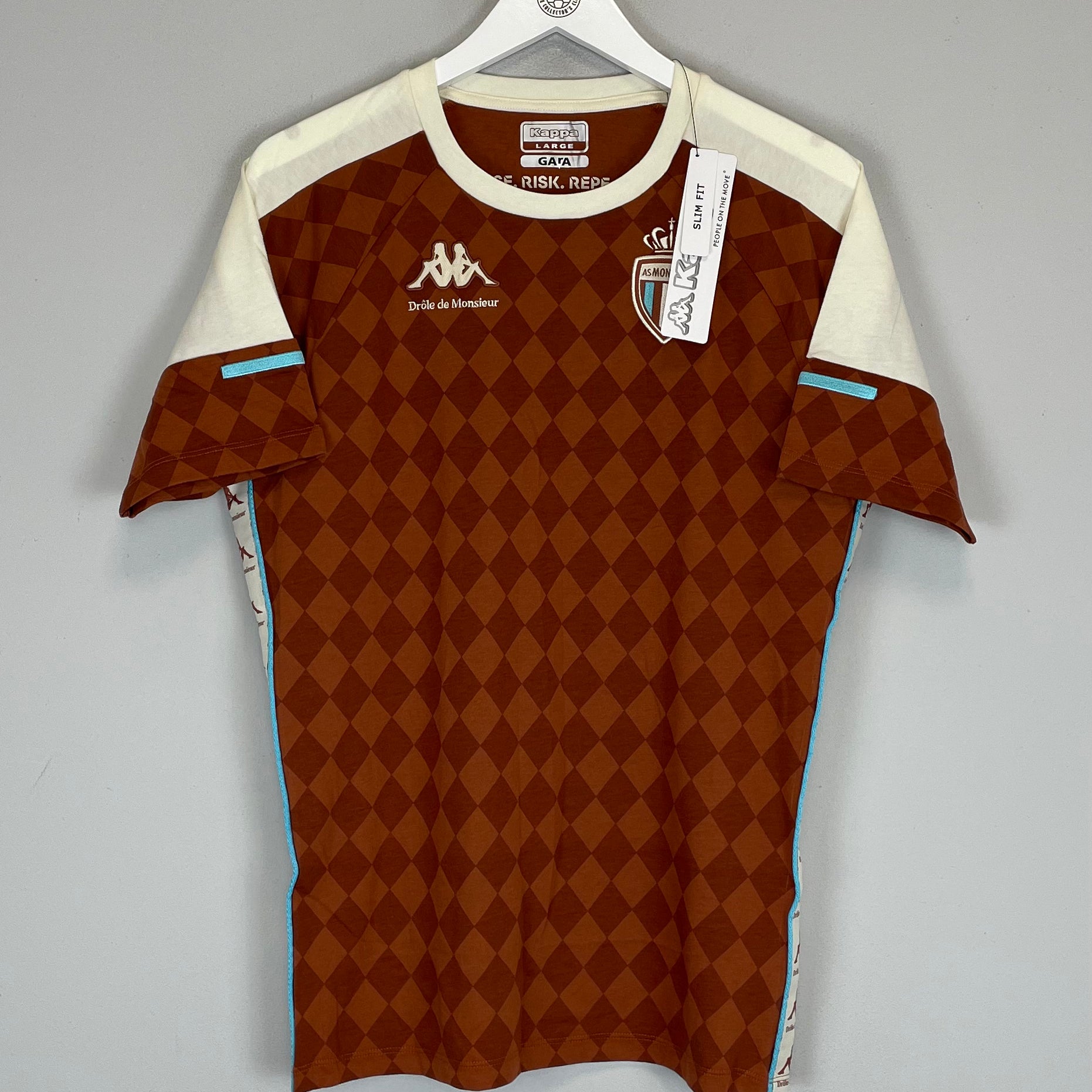 Shop 2022/23 MONACO 'KAPPA X DROLE DE MONSIEUR' *BNWT* TRAINING SHIRT (L), classic football shirts, vintage football shirts & retro soccer jerseys at Cult Kits