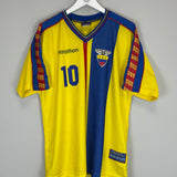 1998/01 ECUADOR A.AGUINAGA #10 HOME SHIRT (L) MARATHON