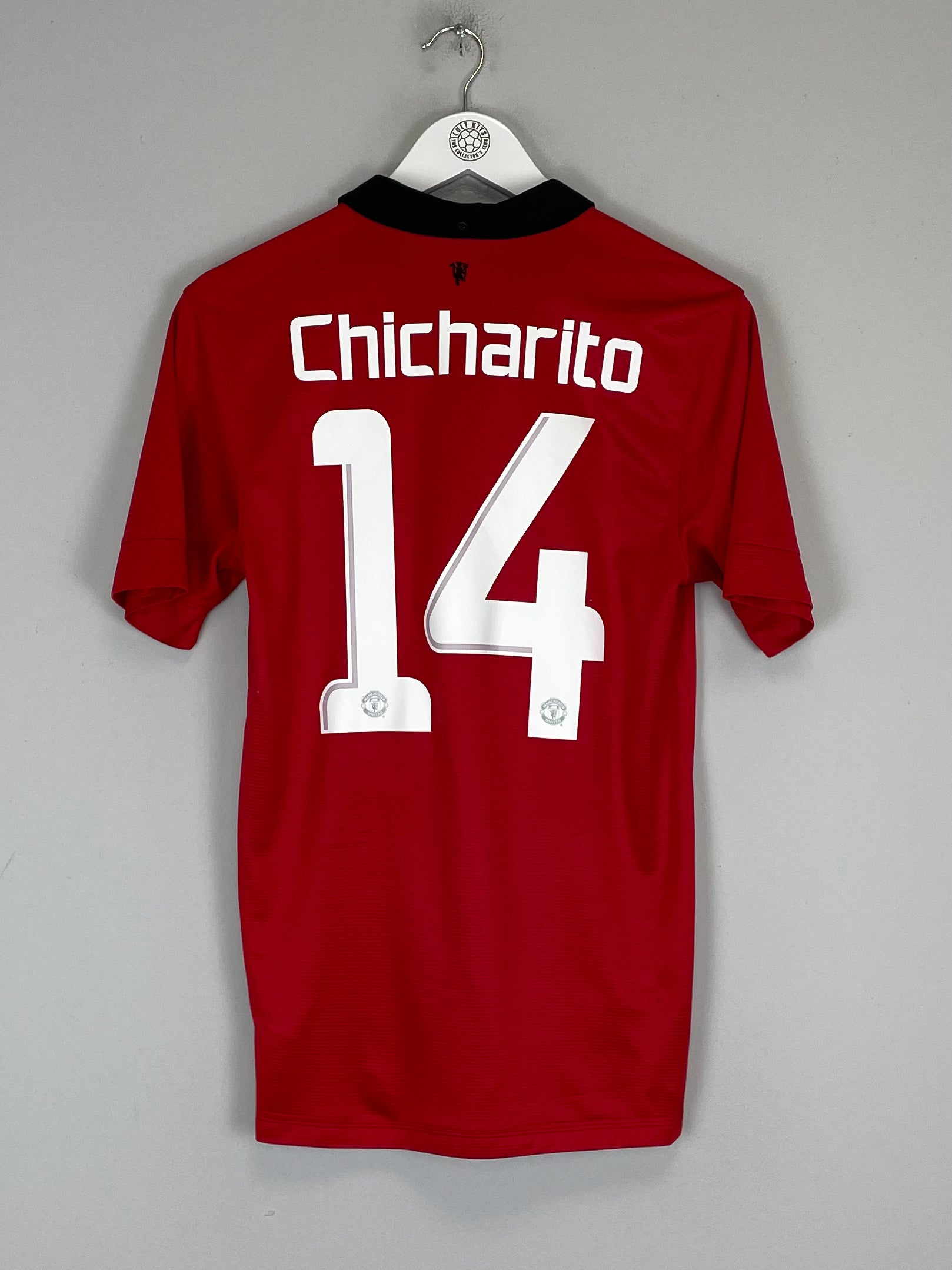 Shop 2013/14 MANCHESTER UNITED CHICHARITO #14 HOME SHIRT (S) NIKE, classic football shirts, vintage football shirts & retro soccer jerseys at Cult Kits