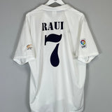 2002/03 REAL MADRID RAUL #7 *CENTENARY* HOME SHIRT (XL) ADIDAS
