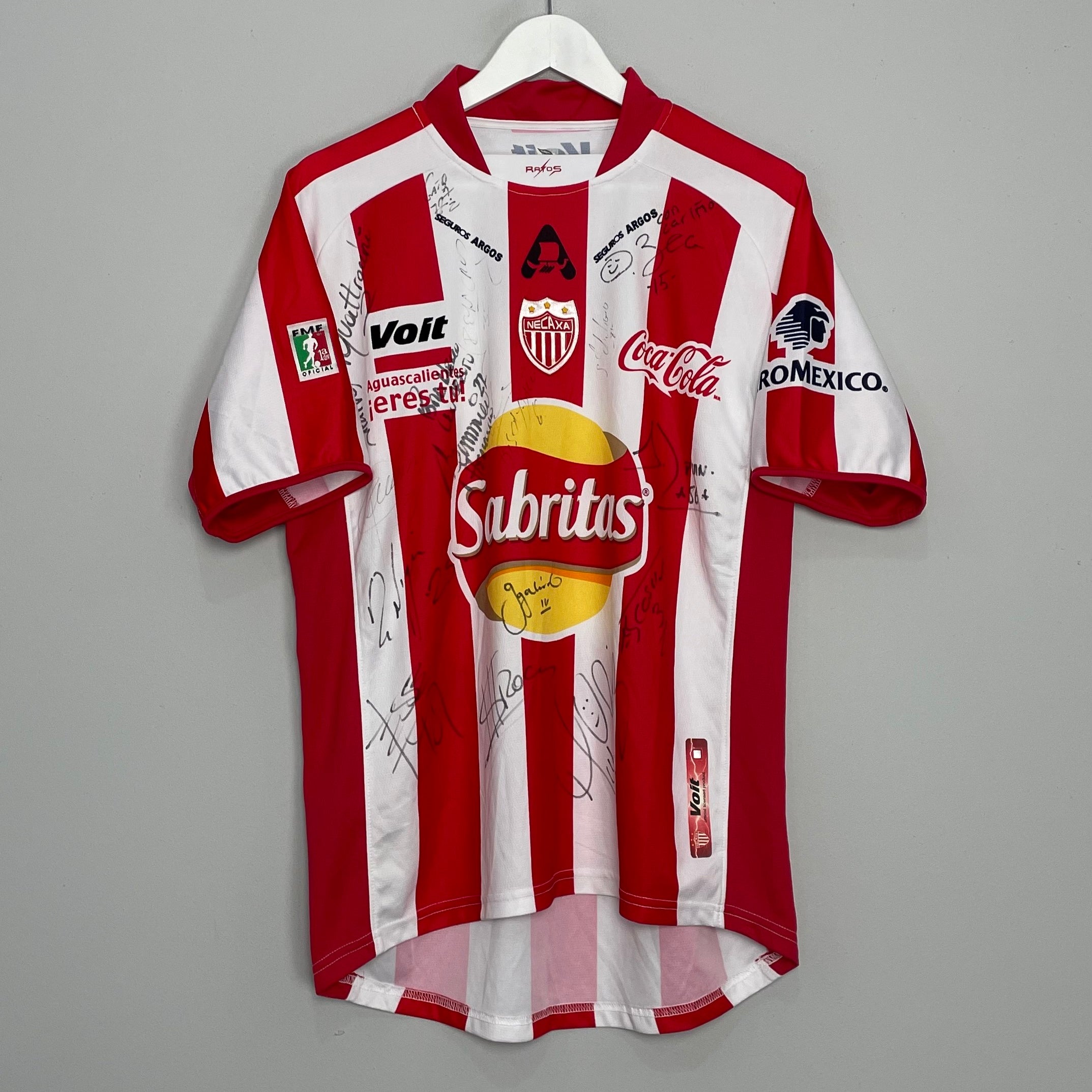 Shop 2008/09 NECAXA *SQUAD SIGNED* HOME SHIRT (M) VOIT, classic football shirts, vintage football shirts & retro soccer jerseys at Cult Kits