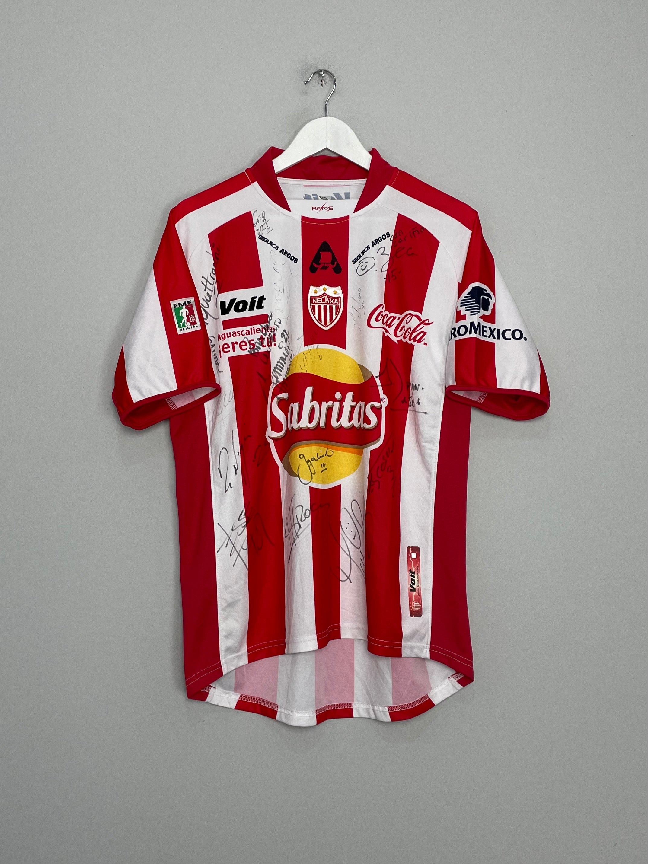 2008/09 NECAXA *SQUAD SIGNED* HOME SHIRT (M) VOIT
