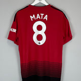 2018/19 MANCHESTER UNITED MATA #8 HOME SHIRT (L) ADIDAS