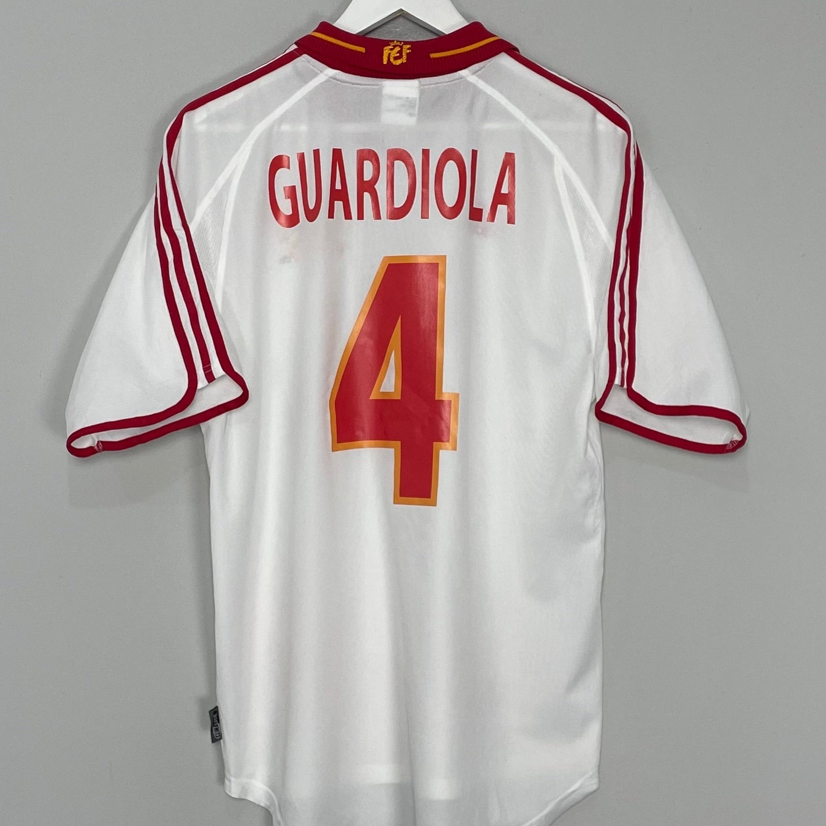 Shop 2000/02 SPAIN GUARDIOLA #4 THIRD SHIRT (M) ADIDAS, classic football shirts, vintage football shirts & retro soccer jerseys at Cult Kits