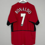 Shop 2002/04 MANCHESTER UNITED RONALDO #7 HOME SHIRT (XL) NIKE, classic football shirts, vintage football shirts & retro soccer jerseys at Cult Kits