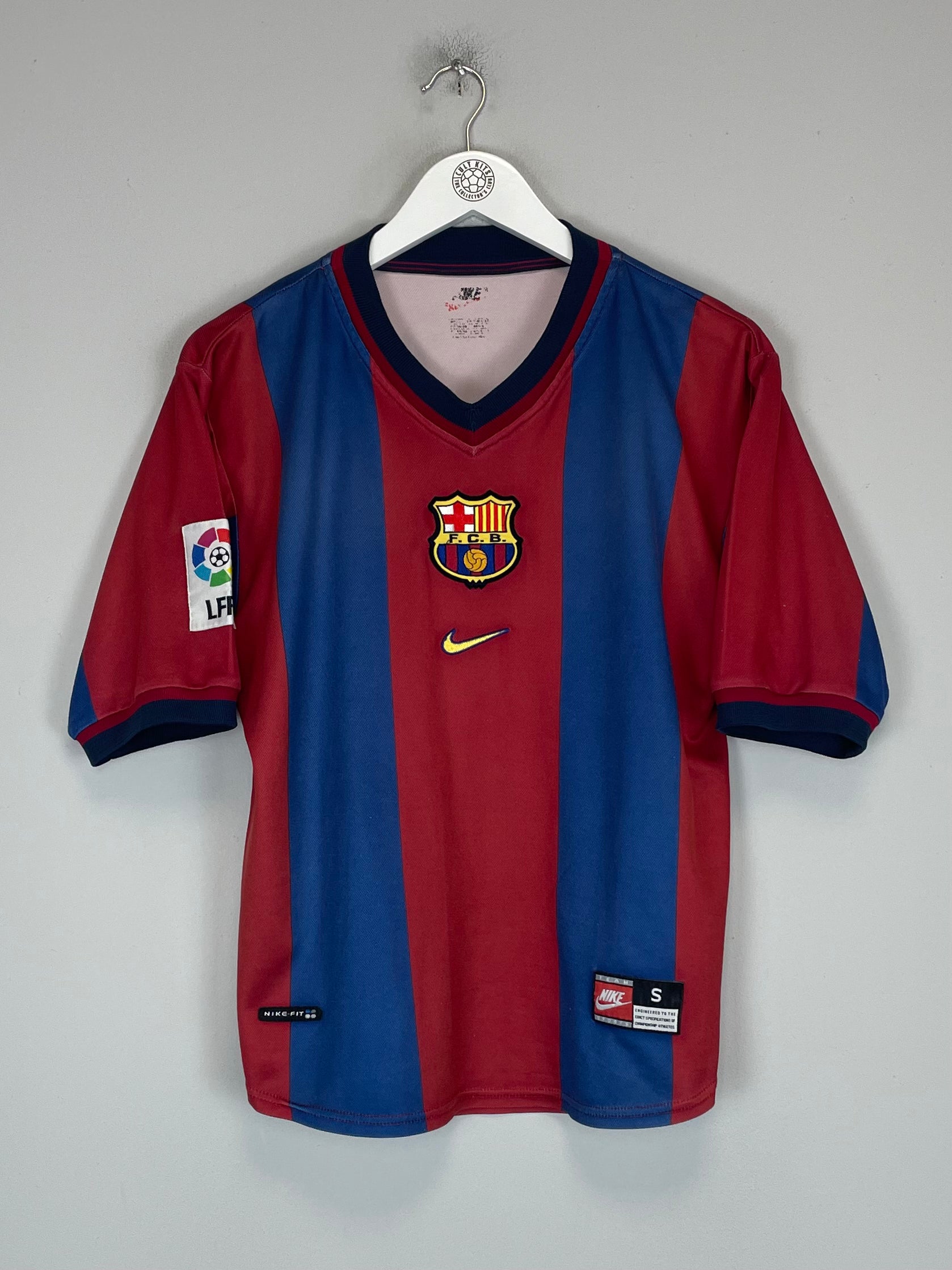 Shop 1998/00 BARCELONA LUIS ENRIQUE #21 HOME SHIRT (S) NIKE, classic football shirts, vintage football shirts & retro soccer jerseys at Cult Kits