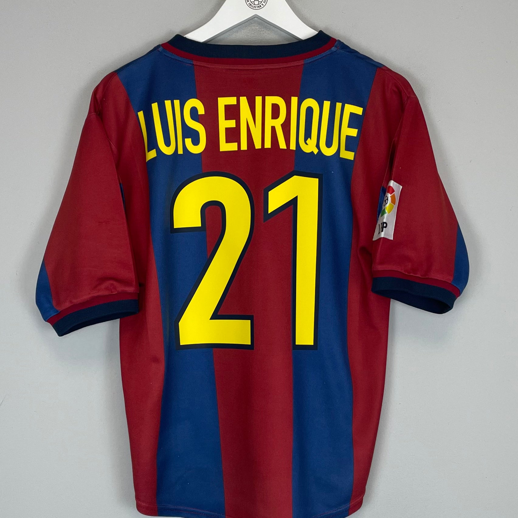 Shop 1998/00 BARCELONA LUIS ENRIQUE #21 HOME SHIRT (S) NIKE, classic football shirts, vintage football shirts & retro soccer jerseys at Cult Kits