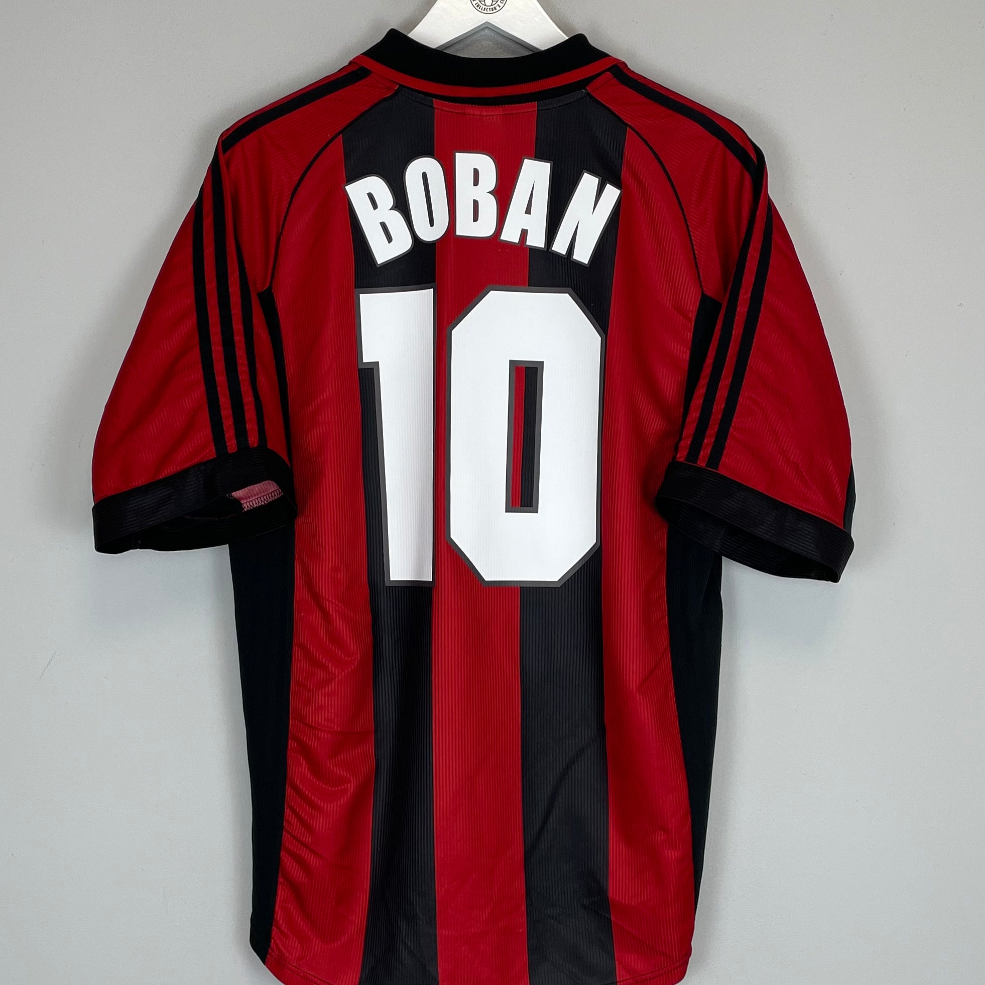 Shop 1998/99 AC MILAN BOBAN #10 HOME SHIRT (M) ADIDAS, classic football shirts, vintage football shirts & retro soccer jerseys at Cult Kits