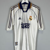 Shop 1998/00 REAL MADRID J.M GUTI #14 HOME SHIRT (M) ADIDAS, classic football shirts, vintage football shirts & retro soccer jerseys at Cult Kits