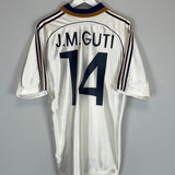 Shop 1998/00 REAL MADRID J.M GUTI #14 HOME SHIRT (M) ADIDAS, classic football shirts, vintage football shirts & retro soccer jerseys at Cult Kits