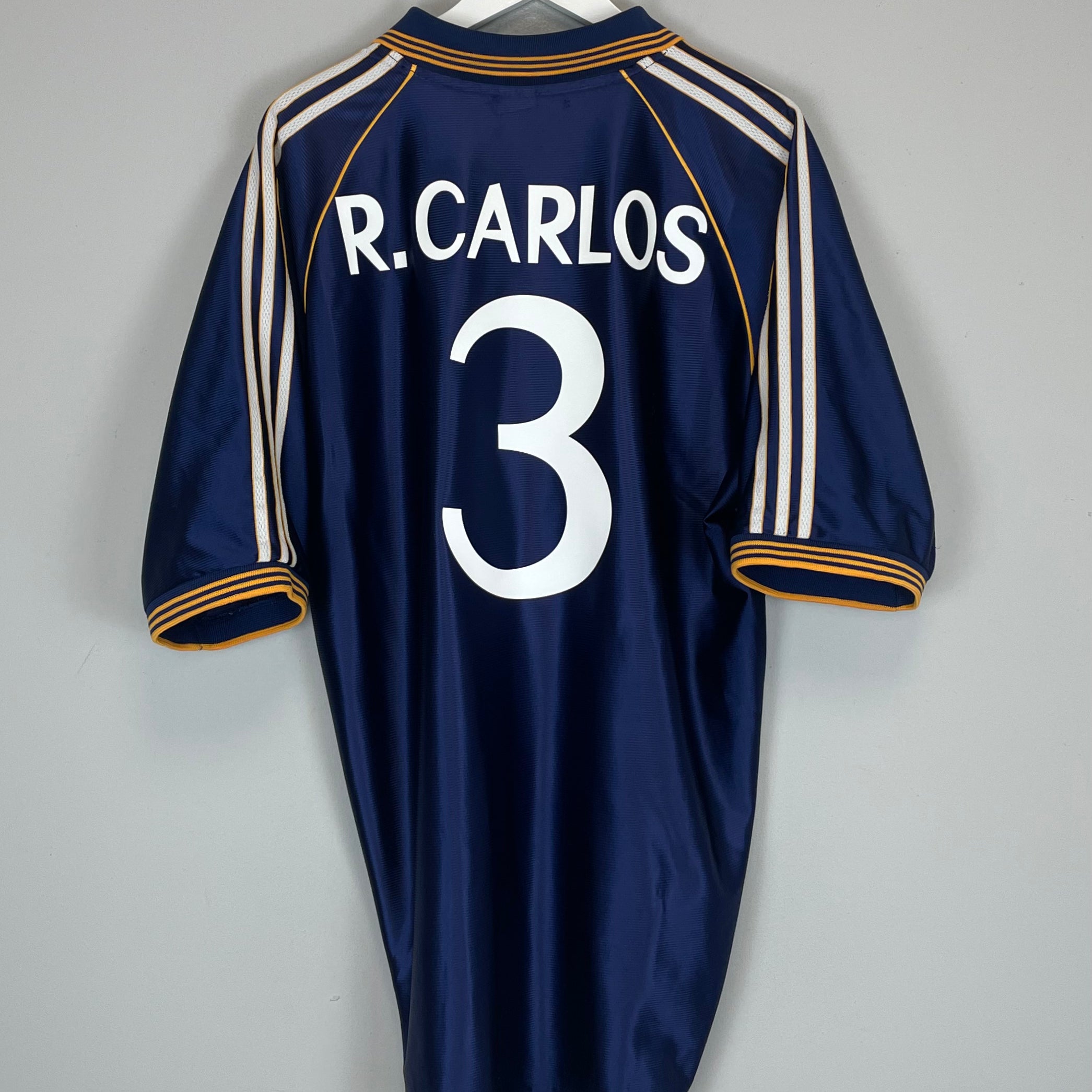 Shop 1998/99 REAL MADRID R.CARLOS #3 THIRD SHIRT (XL) ADIDAS, classic football shirts, vintage football shirts & retro soccer jerseys at Cult Kits