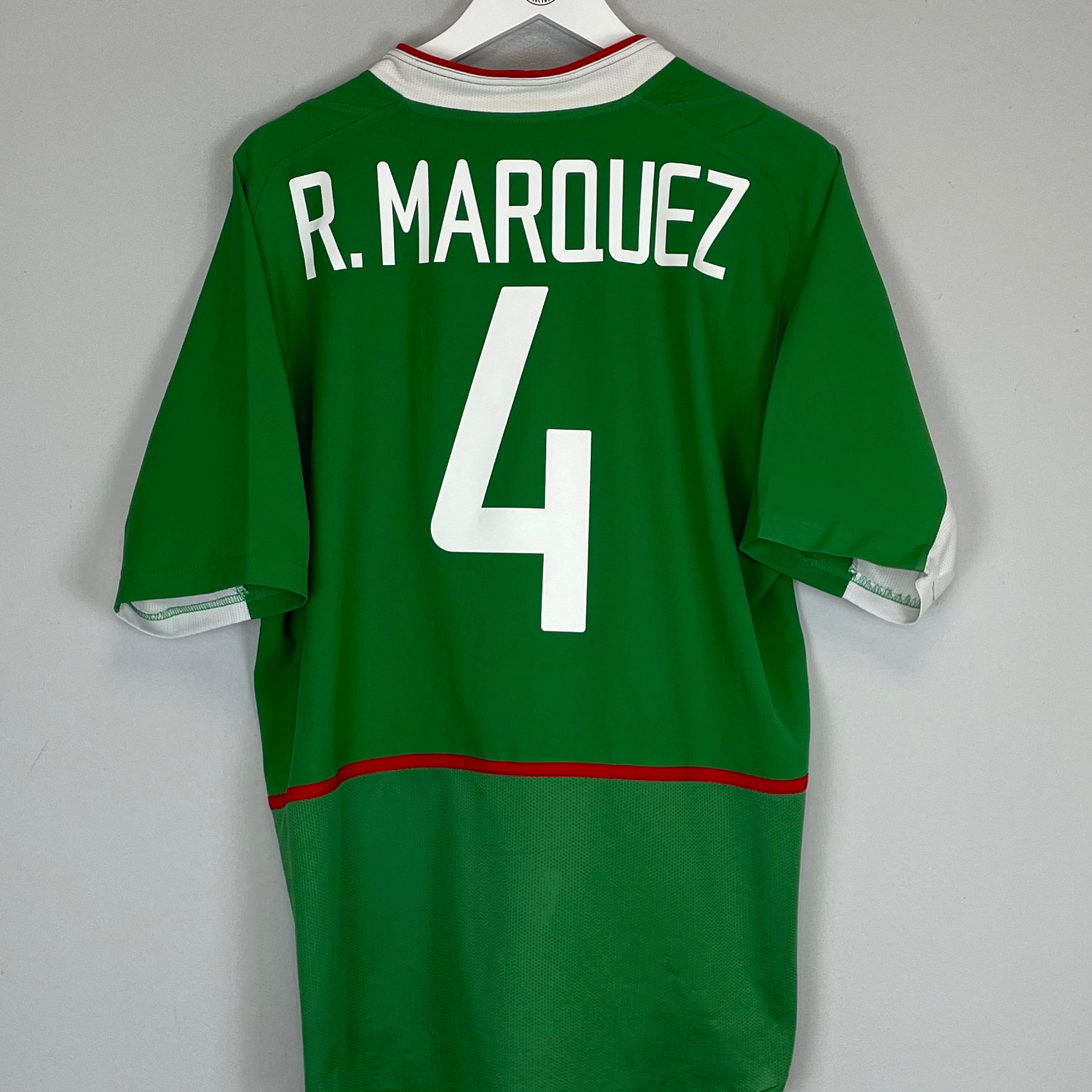 Shop 2003/04 MEXICO R.MARQUEZ #4 HOME SHIRT (L) NIKE, classic football shirts, vintage football shirts & retro soccer jerseys at Cult Kits