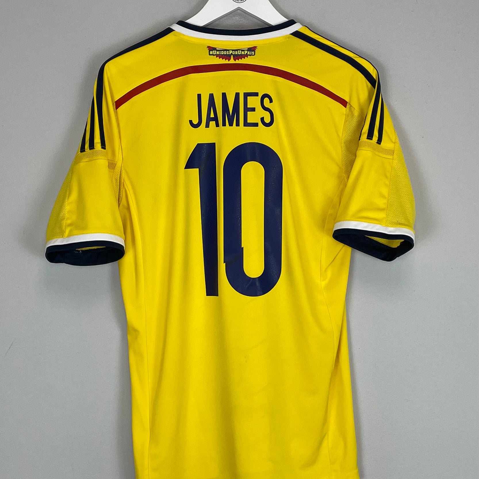 Shop 2014/15 COLOMBIA JAMES #10 HOME SHIRT (M) ADIDAS, classic football shirts, vintage football shirts & retro soccer jerseys at Cult Kits