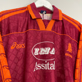 Shop 1995/96 ROMA HOME SHIRT (XL) ASICS, classic football shirts, vintage football shirts & retro soccer jerseys at Cult Kits