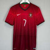 2014/15 PORTUGAL RONALDO #7 HOME SHIRT (M) NIKE