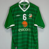 Shop 2003/04 IRELAND KEANE #6 HOME SHIRT (L) UMBRO, classic football shirts, vintage football shirts & retro soccer jerseys at Cult Kits