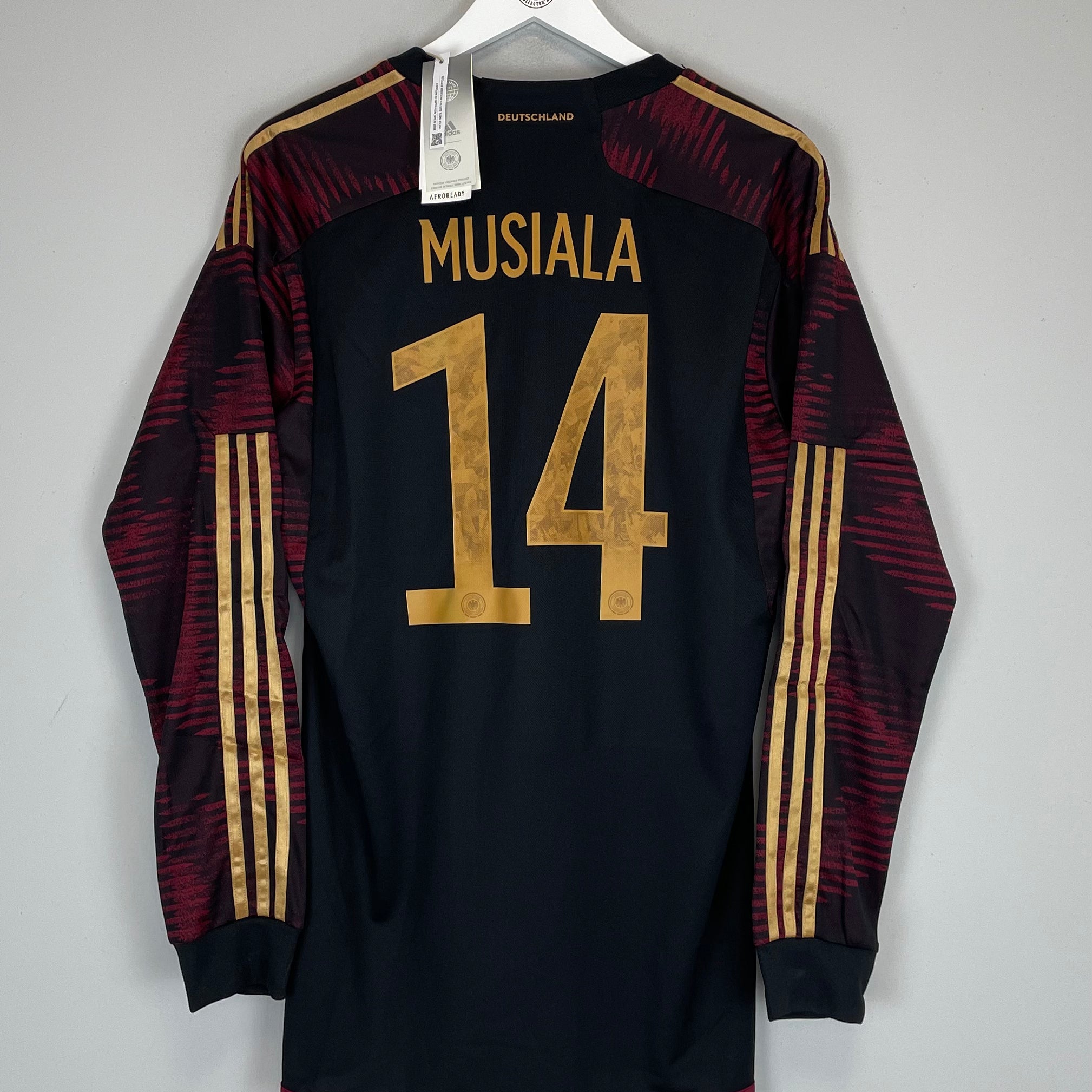 Shop 2022/23 GERMANY MUSIALA #14 *BNWT* L/S AWAY SHIRT (L) ADIDAS, classic football shirts, vintage football shirts & retro soccer jerseys at Cult Kits