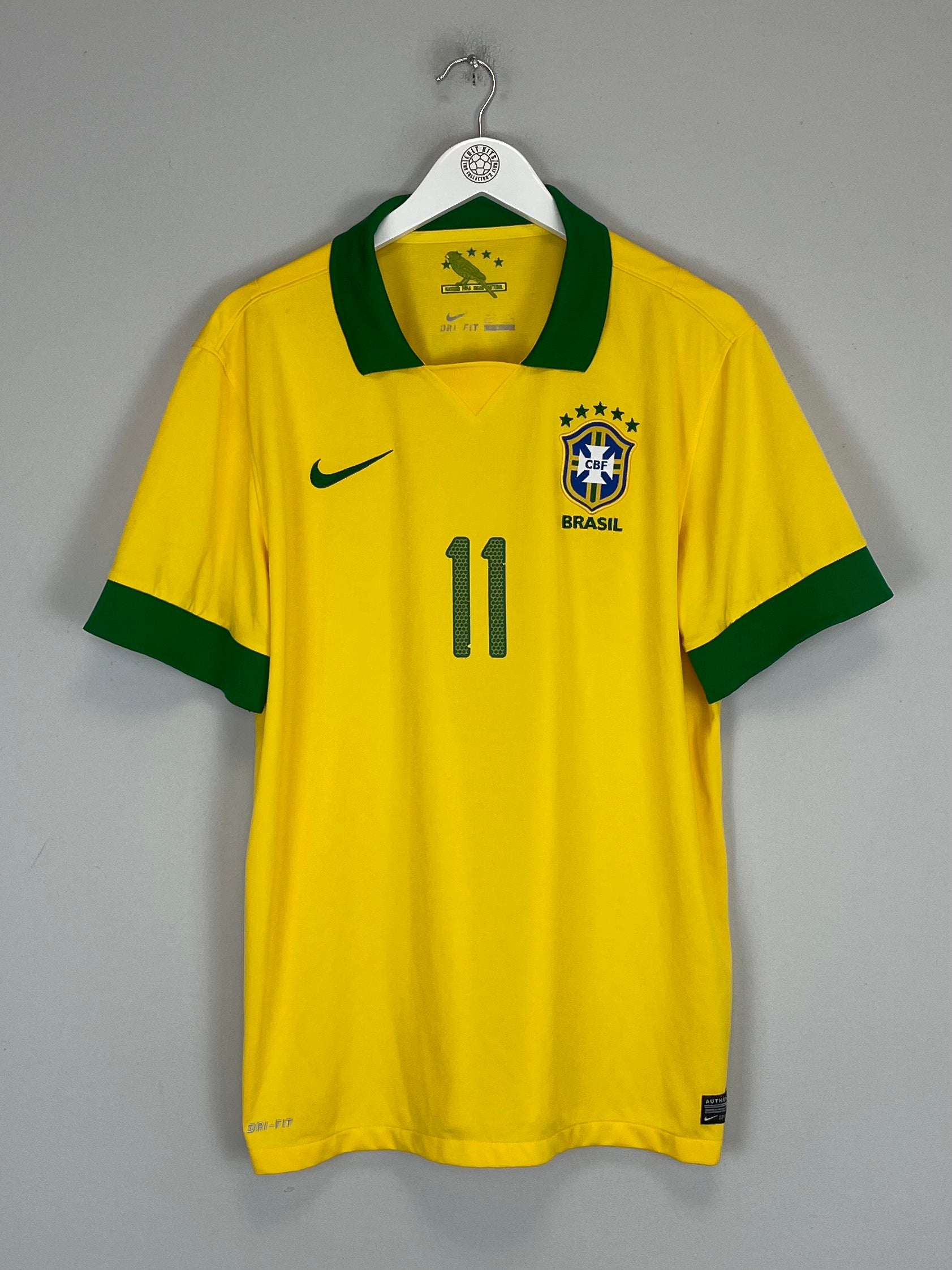 Shop 2013/14 BRAZIL NEYMAR JR #10 HOME SHIRT (XL) NIKE, classic football shirts, vintage football shirts & retro soccer jerseys at Cult Kits