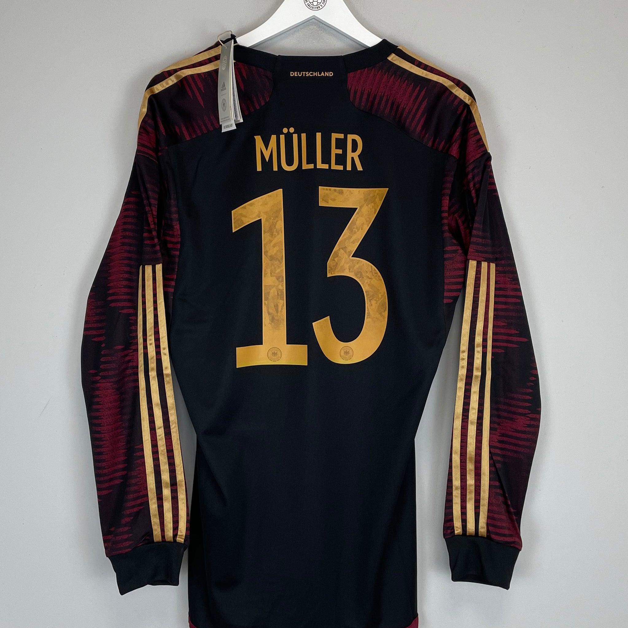 Shop 2022/23 GERMANY MULLER #13 *BNWT* L/S AWAY SHIRT (L) ADIDAS, classic football shirts, vintage football shirts & retro soccer jerseys at Cult Kits