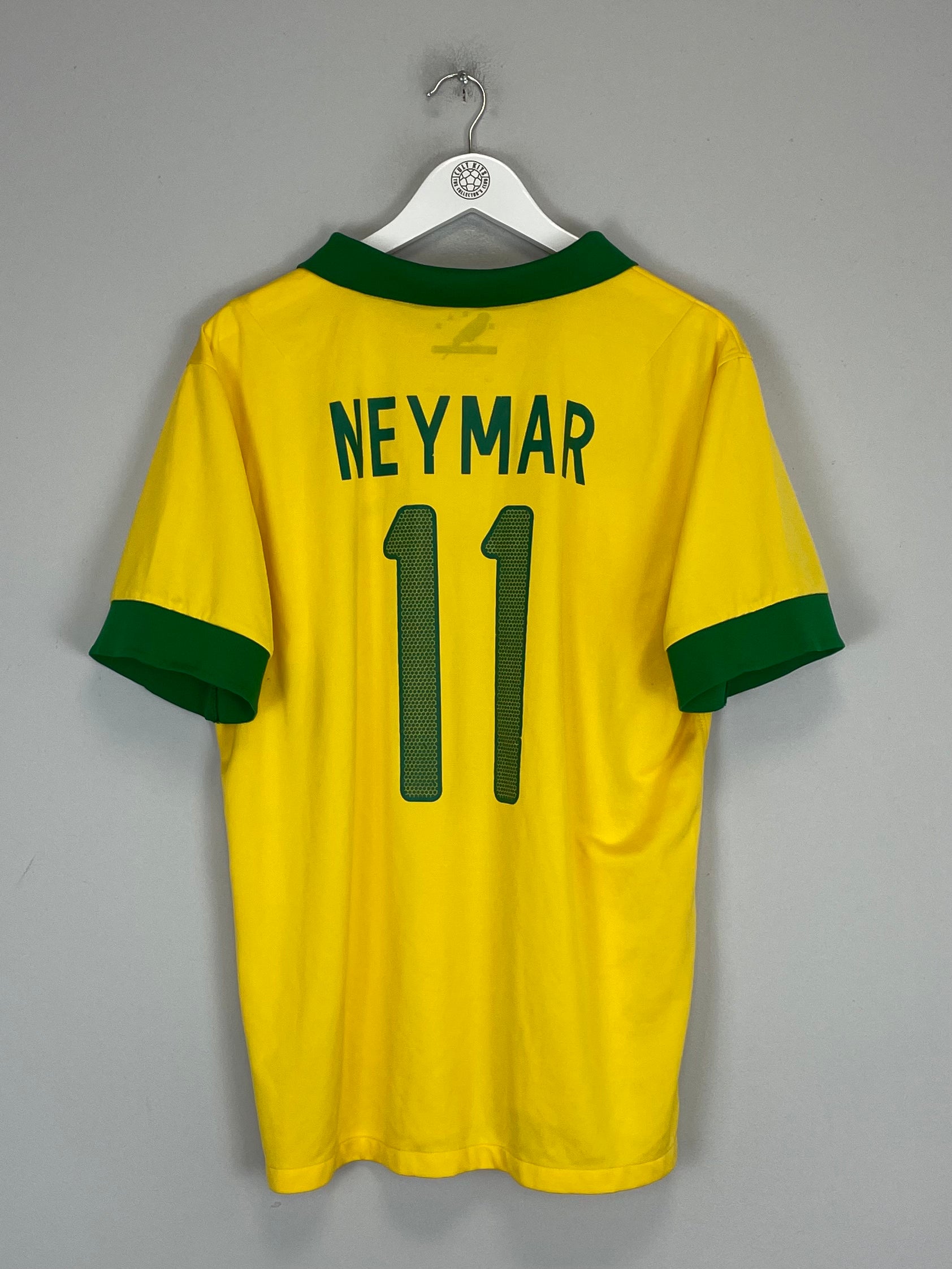 Shop 2013/14 BRAZIL NEYMAR JR #10 HOME SHIRT (XL) NIKE, classic football shirts, vintage football shirts & retro soccer jerseys at Cult Kits