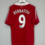 Shop 2010/11 MANCHESTER UNITED BERBATOV #9 HOME SHIRT (L) NIKE, classic football shirts, vintage football shirts & retro soccer jerseys at Cult Kits