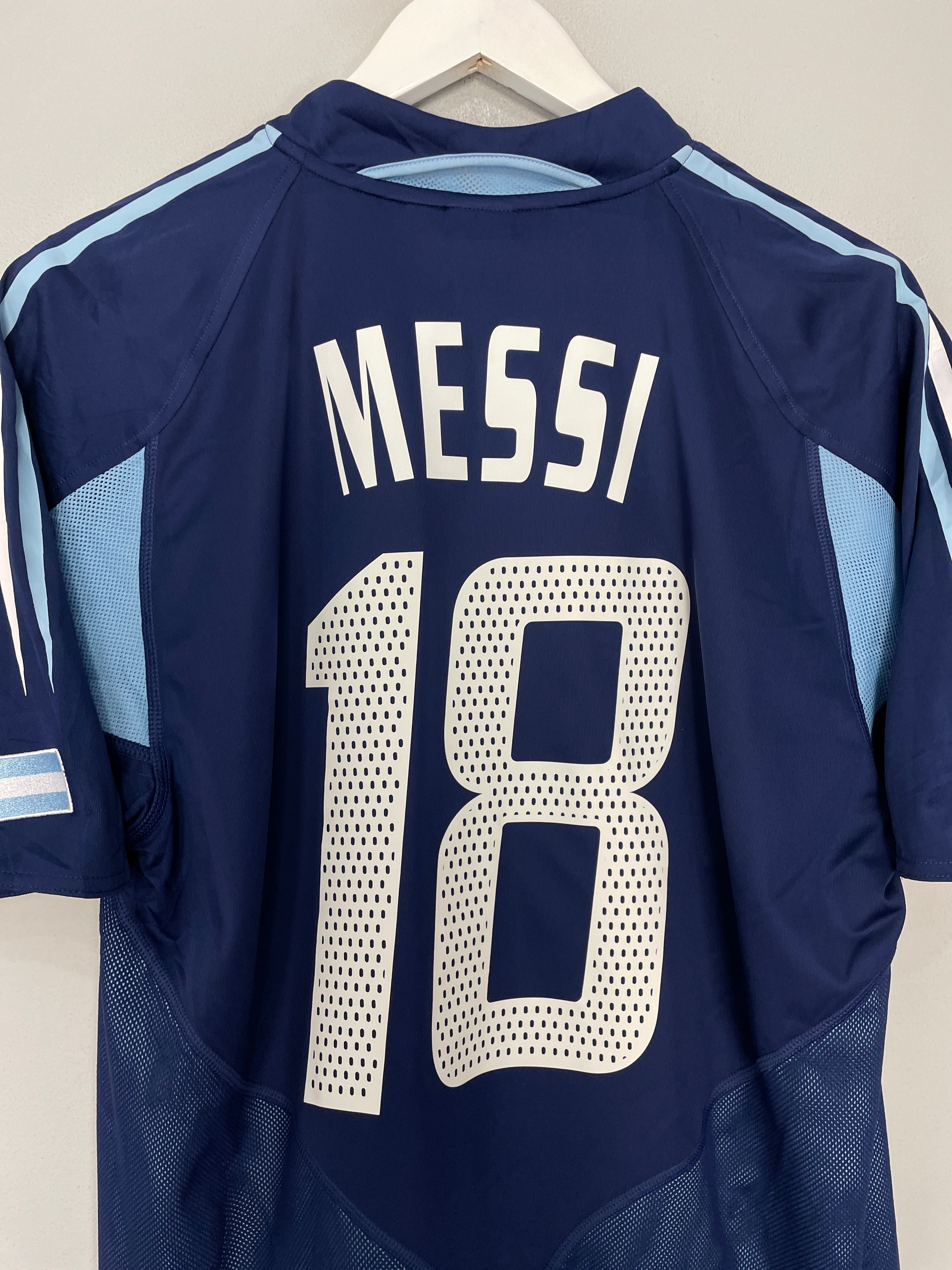 Shop 2004/05 ARGENTINA MESSI #18 AWAY SHIRT (M) ADIDAS, classic football shirts, vintage football shirts & retro soccer jerseys at Cult Kits