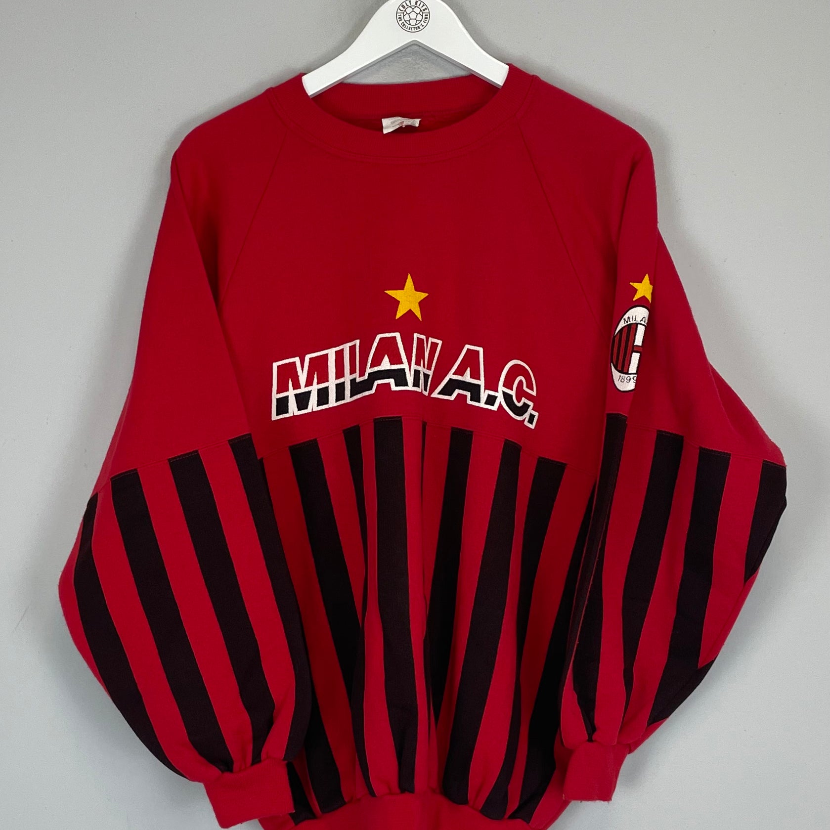 Shop 1990/91 AC MILAN JUMPER (M) OM, classic football shirts, vintage football shirts & retro soccer jerseys at Cult Kits