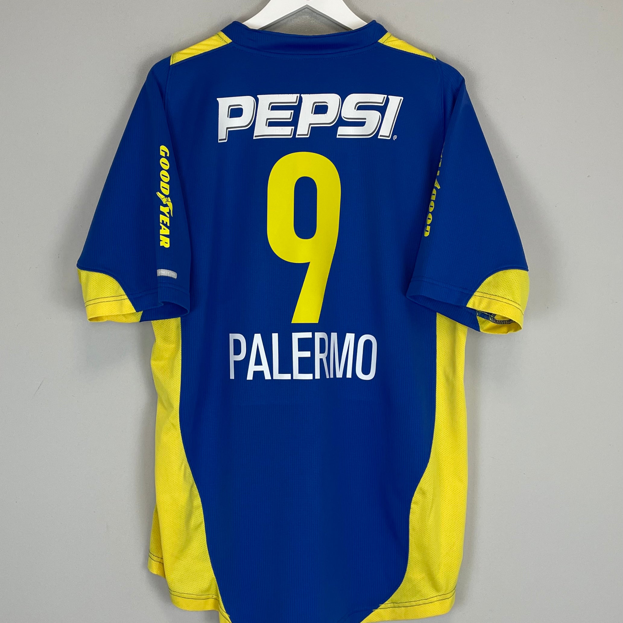 Nike Boca Juniors　シャツ PEPSI 04‐05 ホーム 2004/05 BOCA JUNIORS PALERMO #9 HOME SHIRT (XL) NIKE – Cult Kits