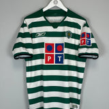 Shop 2004/05 SPORTING CP HOME SHIRT (L) REEBOK, classic football shirts, vintage football shirts & retro soccer jerseys at Cult Kits