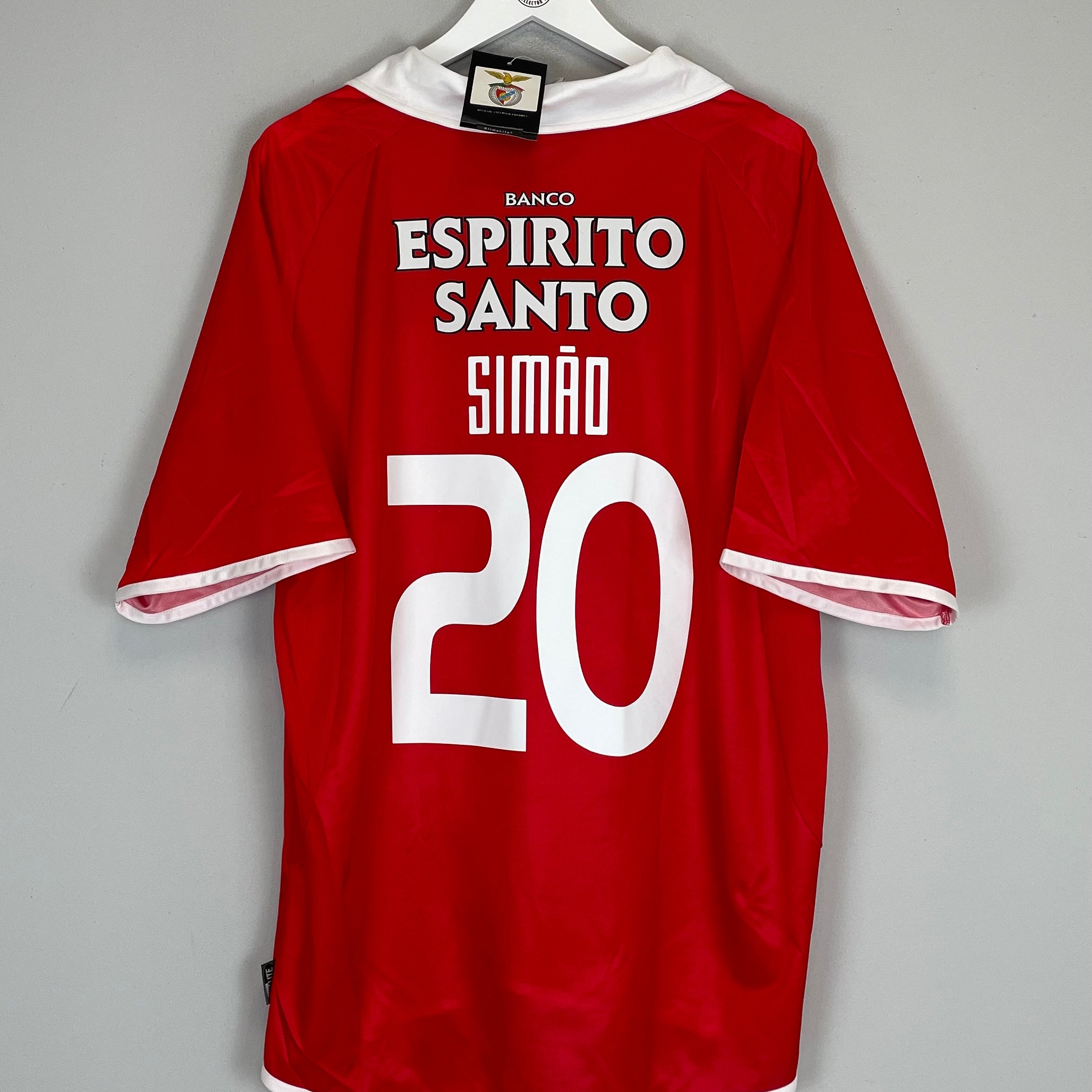 Shop 2003/05 BENFICA SIMAO #20 *BNWT* CENTENARY HOME SHIRT (XL) ADIDAS, classic football shirts, vintage football shirts & retro soccer jerseys at Cult Kits