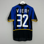 Shop 2002/03 INTER MILAN VIERI #32 HOME SHIRT (S) NIKE, classic football shirts, vintage football shirts & retro soccer jerseys at Cult Kits