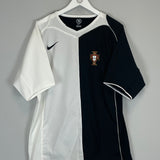 Shop 2004 PORTUGAL C.RONALDO #17 ANTI RACISM SHIRT (XL) NIKE, classic football shirts, vintage football shirts & retro soccer jerseys at Cult Kits