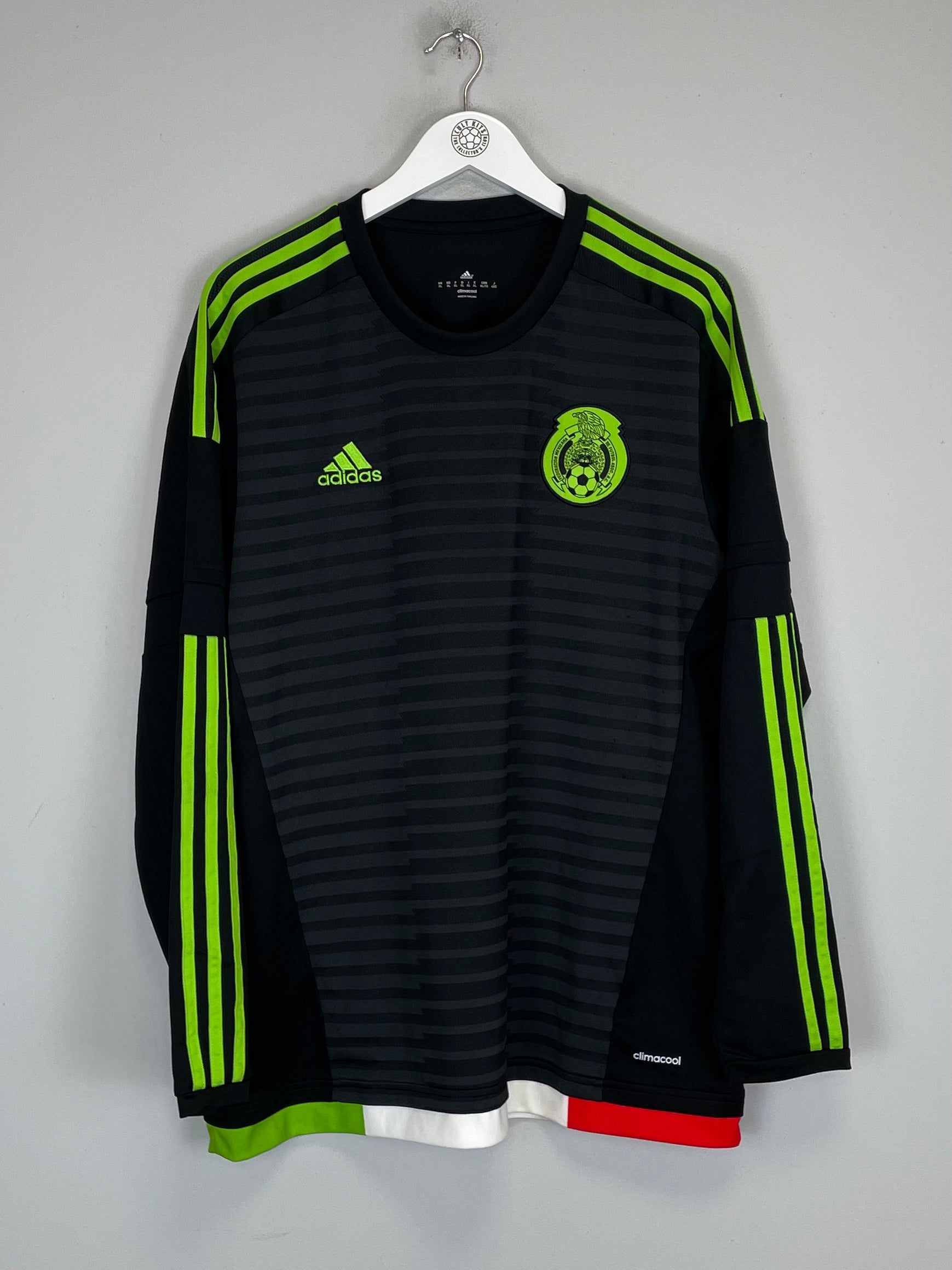 Shop 2015/16 MEXICO L/S AWAY SHIRT (XL) ADIDAS, classic football shirts, vintage football shirts & retro soccer jerseys at Cult Kits