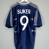 1998/99 REAL MADRID SUKER #9 AWAY SHIRT (L) ADIDAS