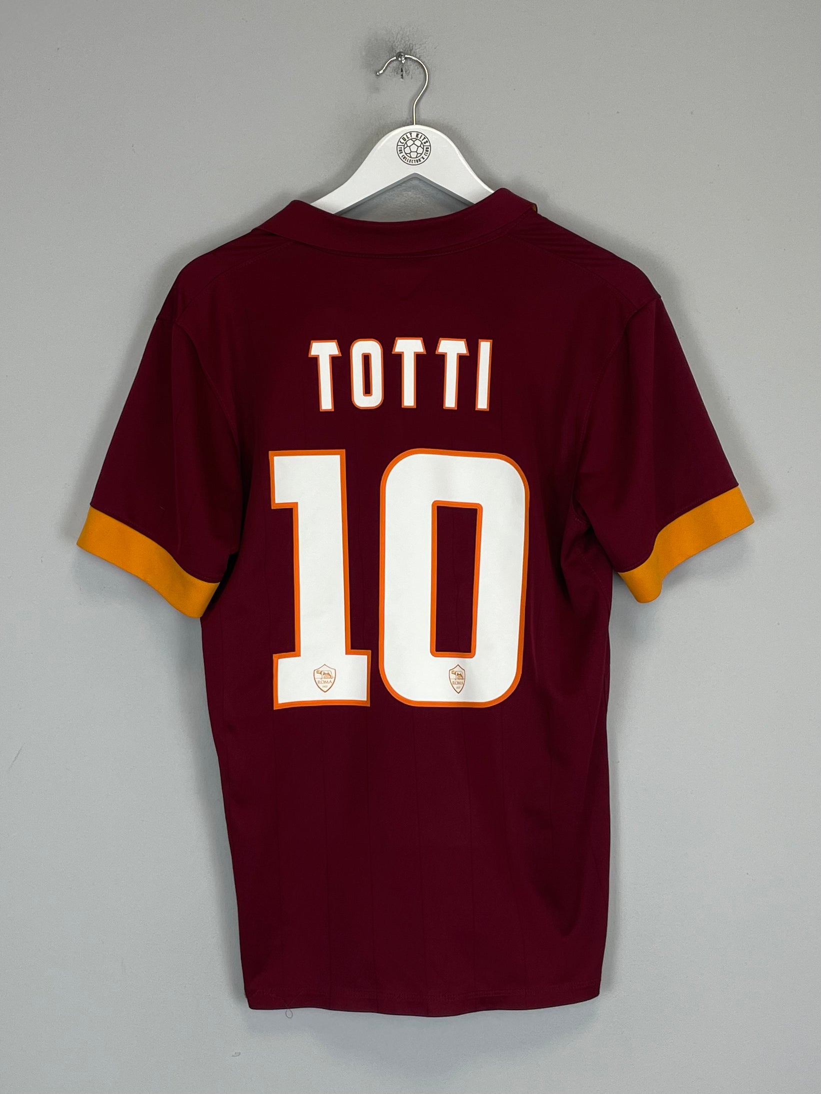Shop 2014/15 ROMA TOTTI #10 HOME SHIRT (M) NIKE, classic football shirts, vintage football shirts & retro soccer jerseys at Cult Kits
