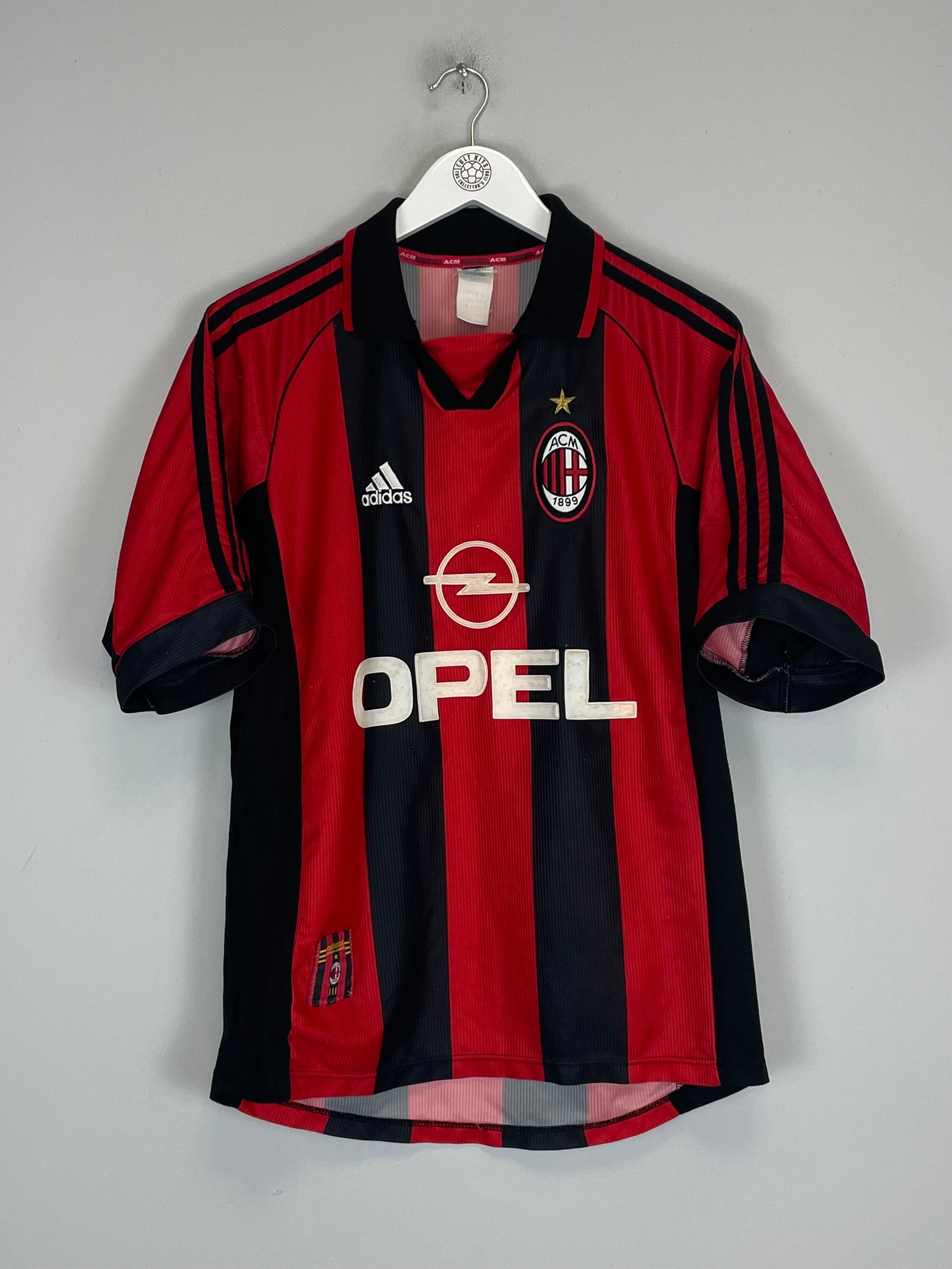 Shop 1998/00 AC MILAN MALDINI #3 HOME SHIRT (M) ADIDAS, classic football shirts, vintage football shirts & retro soccer jerseys at Cult Kits