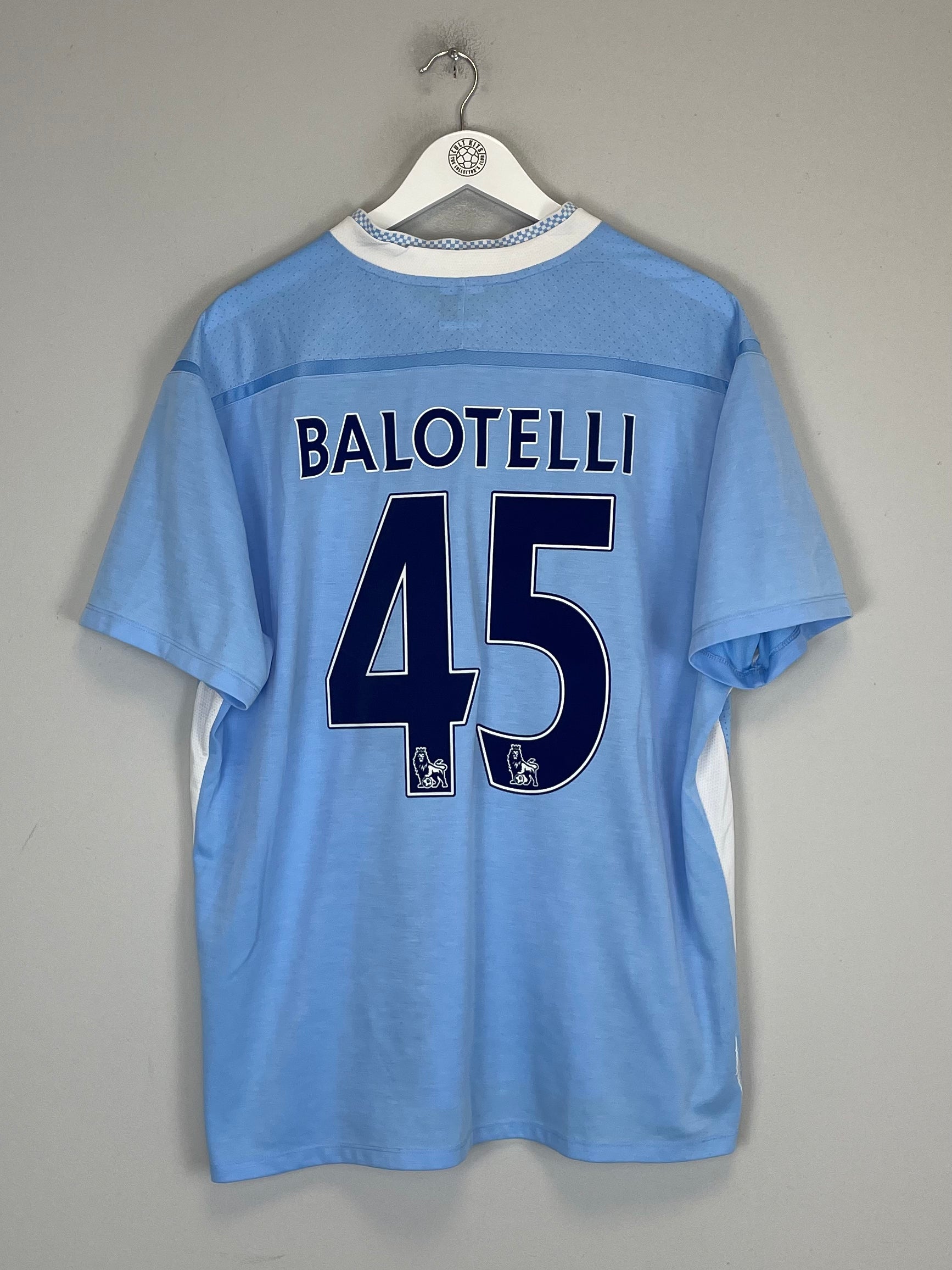 Shop 2011/12 MANCHESTER CITY BALOTELLI #45 HOME SHIRT (XXL) UMBRO, classic football shirts, vintage football shirts & retro soccer jerseys at Cult Kits