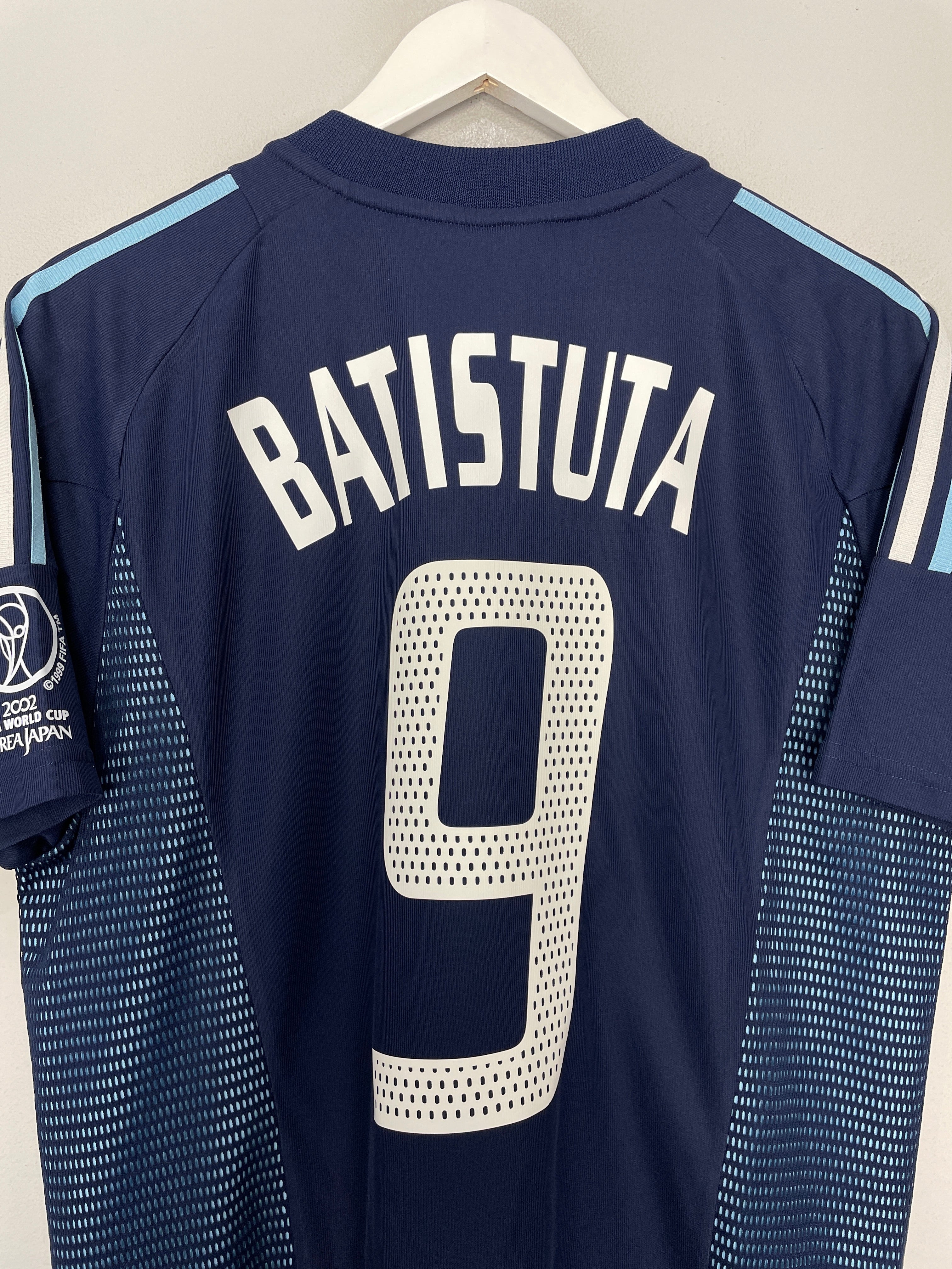 Shop 2002/04 ARGENTINA BATISTUTA #9 AWAY SHIRT (M) ADIDAS, classic football shirts, vintage football shirts & retro soccer jerseys at Cult Kits