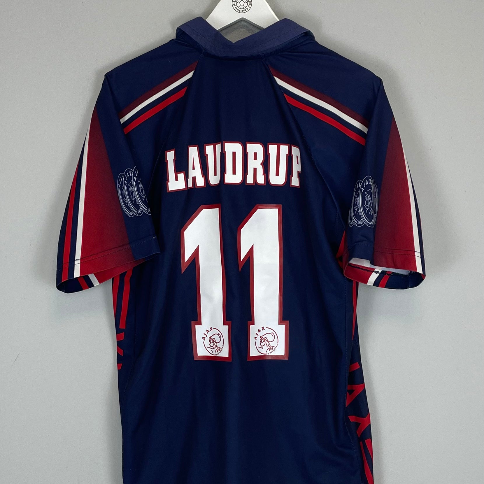 Shop 1997/98 AJAX LAUDRUP #11 AWAY SHIRT (M) UMBRO, classic football shirts, vintage football shirts & retro soccer jerseys at Cult Kits