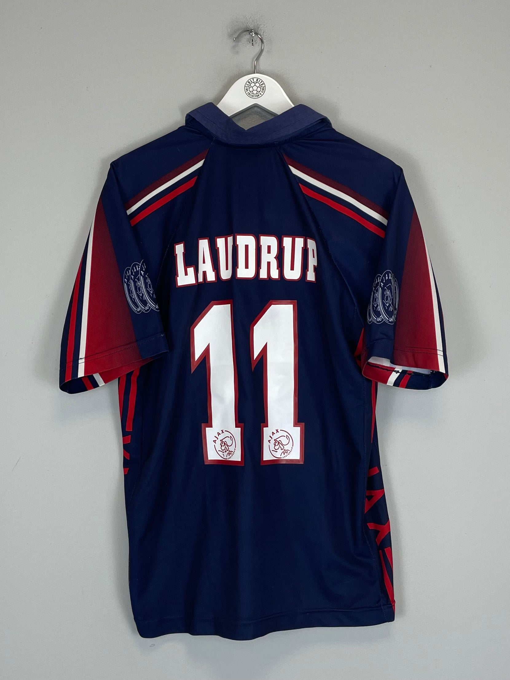Shop 1997/98 AJAX LAUDRUP #11 AWAY SHIRT (M) UMBRO, classic football shirts, vintage football shirts & retro soccer jerseys at Cult Kits