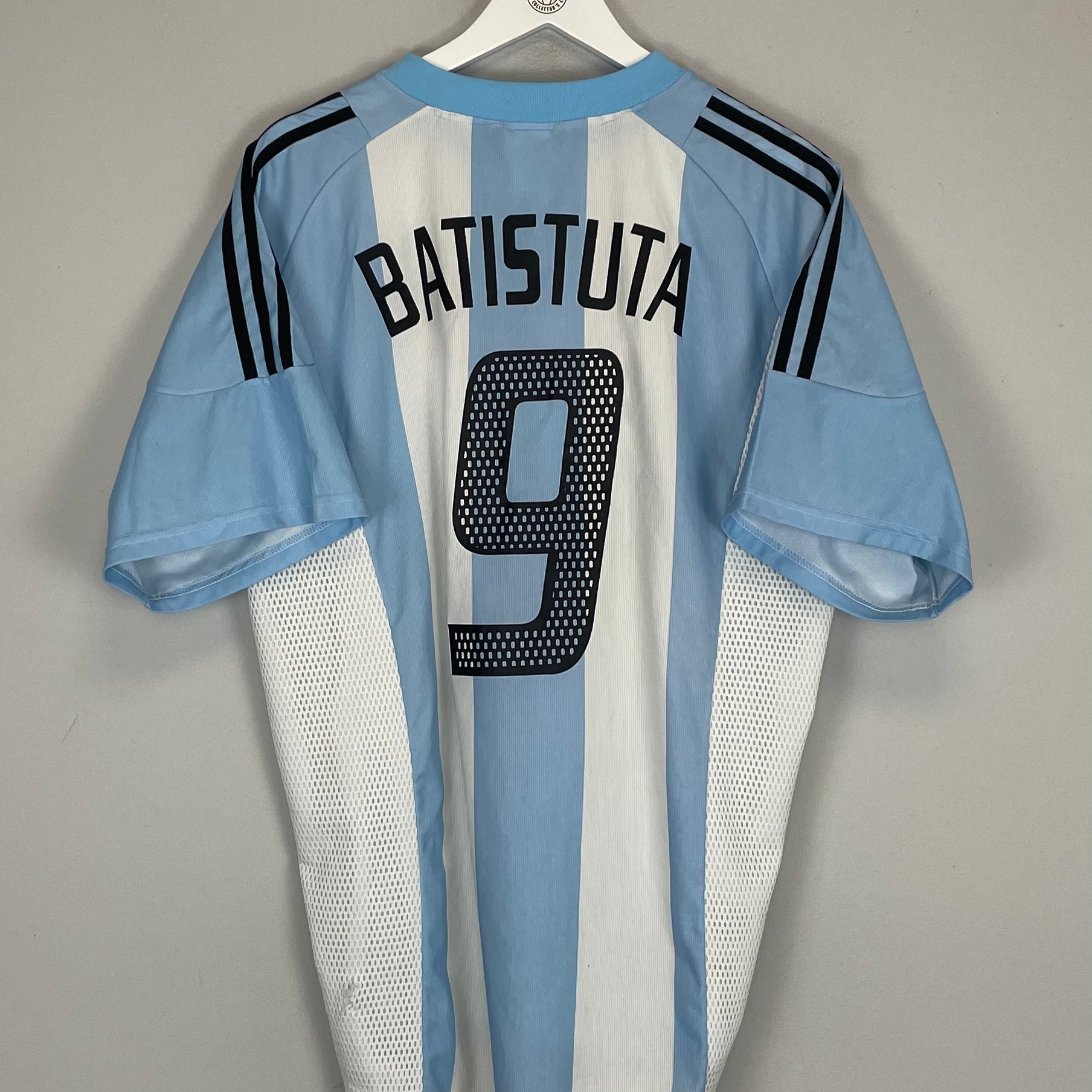 Shop 2002/04 ARGENTINA BATISTUTA #9 HOME SHIRT (XL) ADIDAS, classic football shirts, vintage football shirts & retro soccer jerseys at Cult Kits