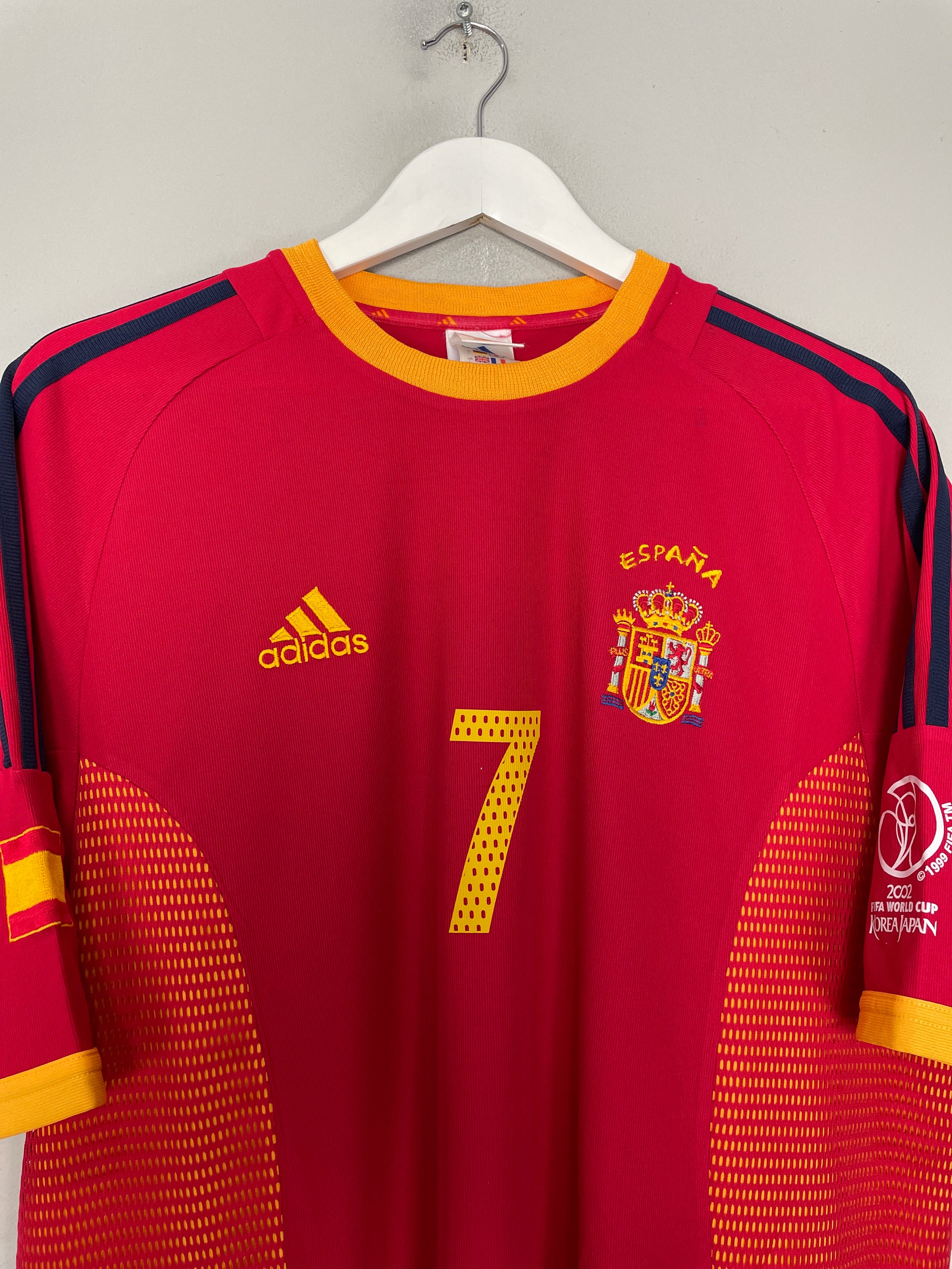 Shop 2002/04 SPAIN RAUL #7 HOME SHIRT (L) ADIDAS, classic football shirts, vintage football shirts & retro soccer jerseys at Cult Kits