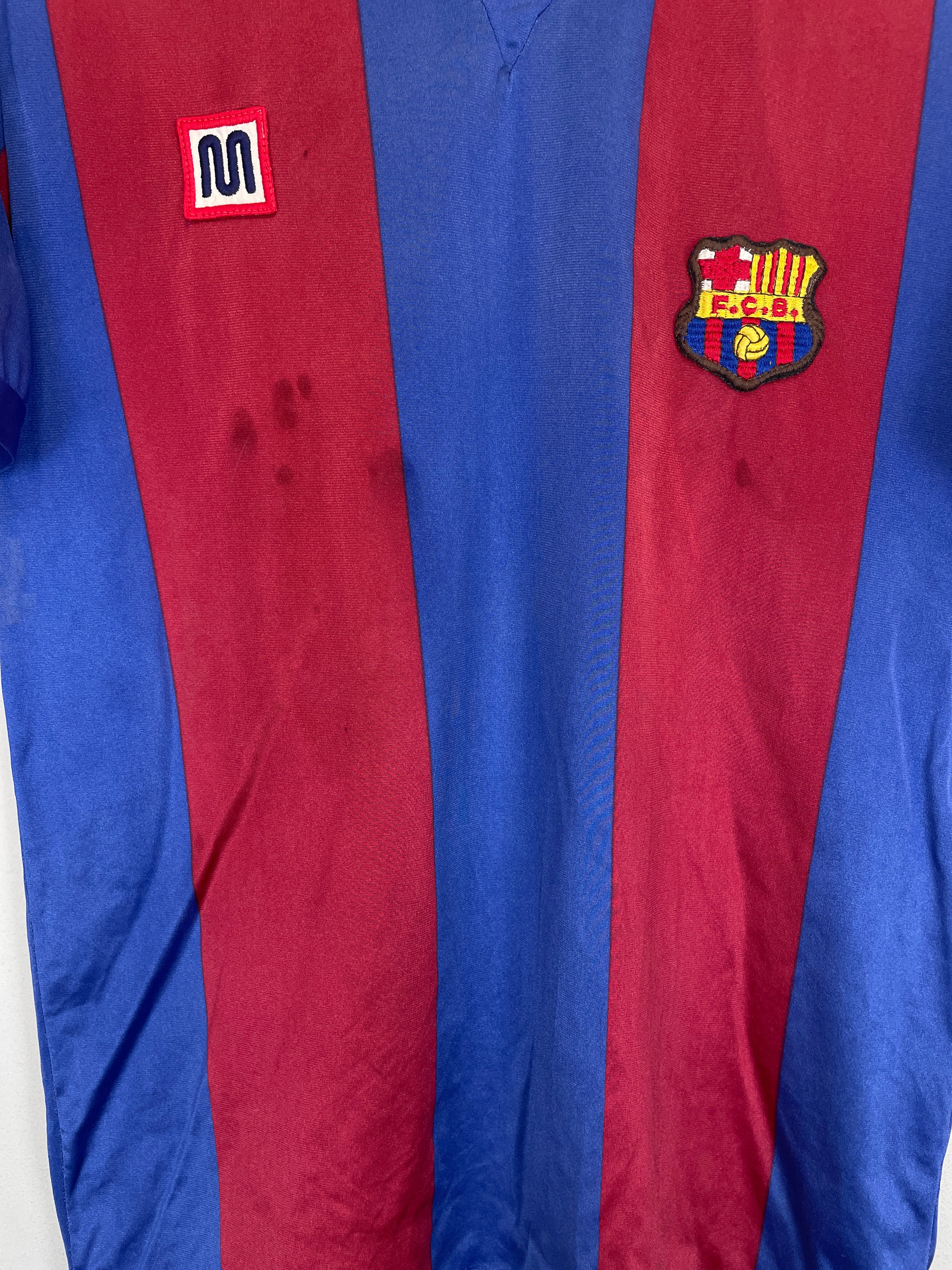 Shop 1984/89 BARCELONA HOME SHIRT (M) MEYBA, classic football shirts, vintage football shirts & retro soccer jerseys at Cult Kits