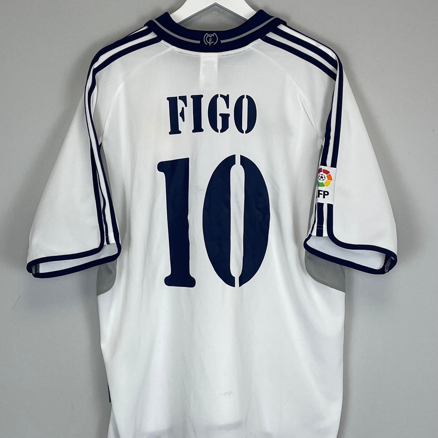 Shop 2000/01 REAL MADRID FIGO #10 HOME SHIRT (XL) ADIDAS, classic football shirts, vintage football shirts & retro soccer jerseys at Cult Kits